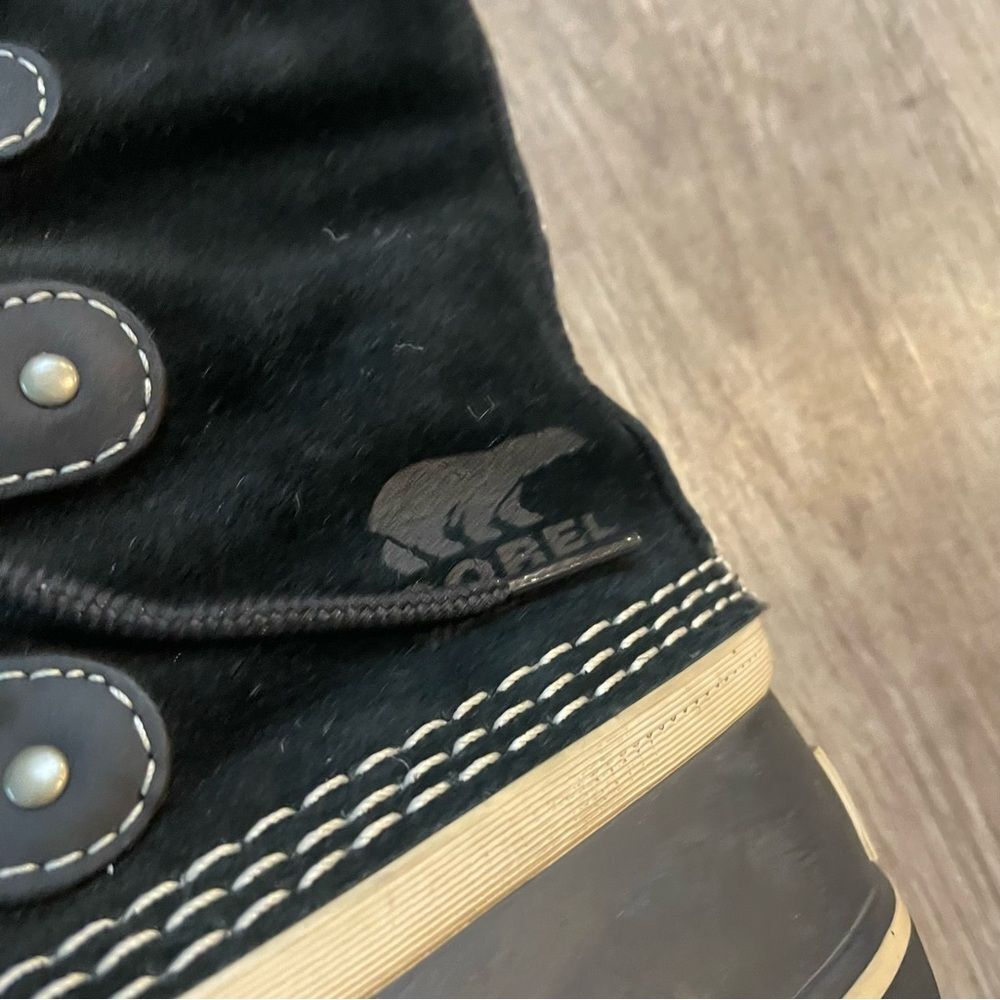 SOREL Joan of Arctic Quarry Black Waterproof Suede Winter Snow Boots - Picture 3 of 11